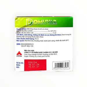 Thuốc Domuvar hỗn dịch uống điều trị rối loạn tiêu hóa do dùng kháng sinh (Hộp 8 vỉ x 5 ống 5ml) 5 Domuvar - hộp 3