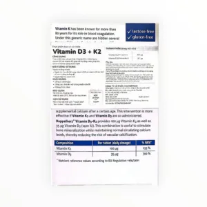 Viên uống Doppelherz System Vitamin D3 + K2 (D3 35mcg, K2 100mcg) hỗ trợ hấp thu canxi, xương khỏe mạnh (Hộp 30 viên) - hộp 3