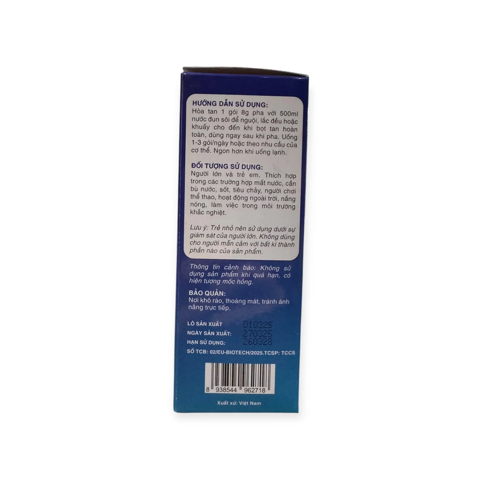 Bột pha uống điện giải Drink Astravino Sports bù nước, bổ sung muối khoáng cho người mất nước, sốt, tiêu chảy, chơi thể thao (Hộp 20 gói x 8g) 3 drink astravino 3