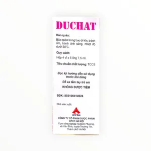 Thuốc Duchat dung dịch uống bổ sung Calci, Lysin và Vitamin nhóm B (Hộp 4 vỉ x 5 ống x 7,5ml) - hộp 2