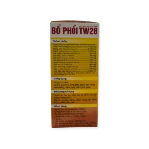 Hộp dung dịch uống Bổ Phổi TW28 Dragon Pharma