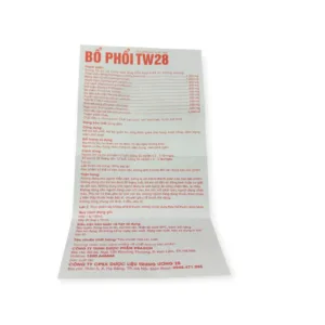 Tờ hướng dẫn sử dụng dung dịch uống Bổ Phổi TW28 Dragon Pharma