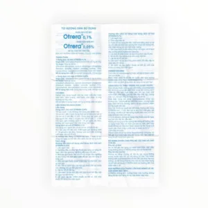 Dung dịch xịt mũi Otrera 0,1% Xylometazoline giảm nghẹt mũi, sổ mũi, viêm xoang (Chai 10ml) 11 Tờ hướng dẫn sử dụng dung dịch xịt mũi Otrera 0,1% Xylometazoline