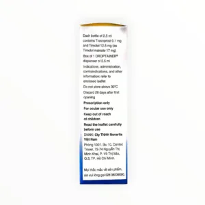 Thuốc DuoTrav Travoprost/Timolol điều trị glôcôm góc mở, tăng nhãn áp (Lọ đếm giọt 2,5ml) - hộp 3