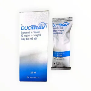 Thuốc DuoTrav Travoprost/Timolol điều trị glôcôm góc mở, tăng nhãn áp (Lọ đếm giọt 2,5ml) - hộp 4