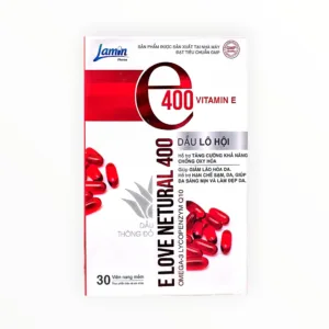 Viên nang mềm E Love Netural 400 Vitamin E 400IU, dầu lô hội hỗ trợ chống oxy hóa, giảm lão hóa da (Hộp 30 viên) - hộp 1