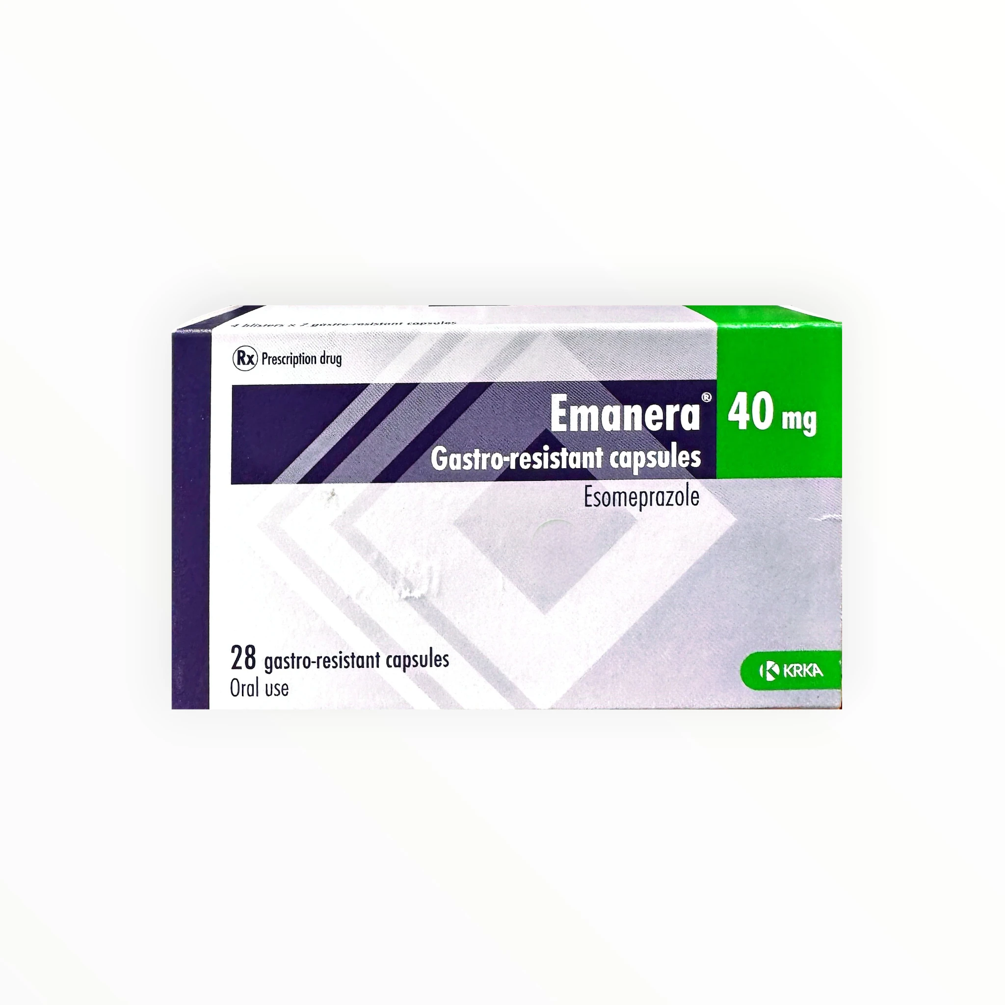 Thuốc Emanera 40mg Esomeprazole điều trị trào ngược dạ dày thực quản, diệt H. pylori (Hộp 4 vỉ x 7 viên) 1 Emanera - hộp 1