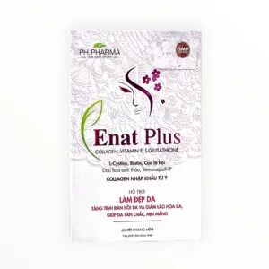 Viên nang mềm Enat Plus Vitamin E 400IU, Collagen, L-Glutathione hỗ trợ làm đẹp da, giảm lão hóa da (Hộp 60 viên) - hộp 1