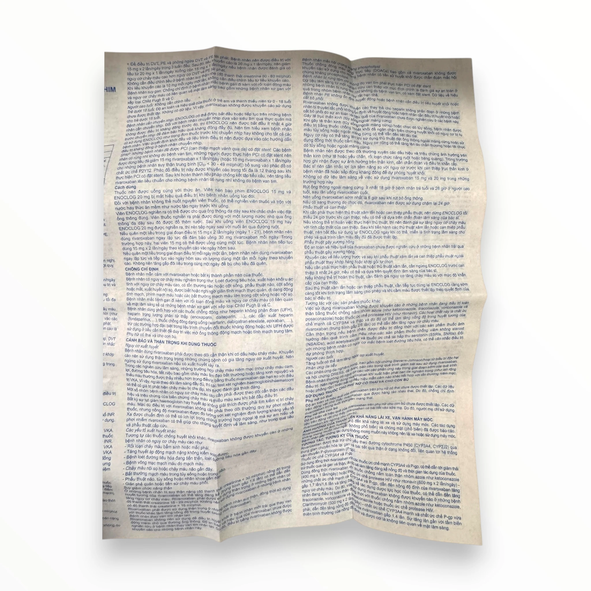 Viên nén bao phim Enoclog 15mg An Thiên Pharma Phòng ngừa đột quỵ, điều trị DVT/PE (Hộp 3 vỉ x 10 viên nén bao phim) 3 enoclog 15mg