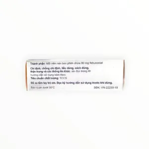 Thuốc Feburic 80 Febuxostat 80mg điều trị tăng acid uric mạn tính, gút (Hộp 3 vỉ x 10 viên) - hộp 3