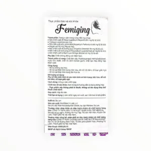 Viên nang cứng Femiging Maca 260mg, Collagen, St. John's Wort hỗ trợ giảm bốc hỏa, đổ mồ hôi đêm (Hộp 60 viên) - hộp 2