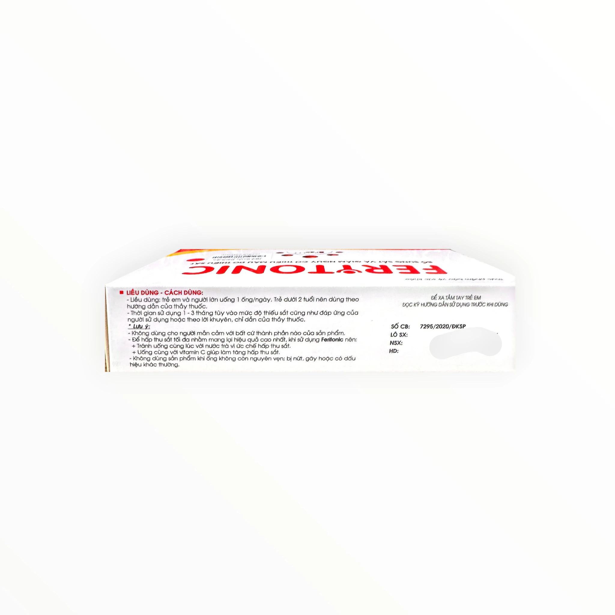 Siro uống Feritonic bổ sung sắt, giảm nguy cơ thiếu máu do thiếu sắt (Hộp 20 ống x 10ml) 2 Feritonic - hộp 2