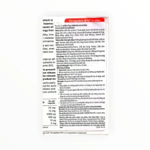 Viên nang phóng thích chậm Feroglobin B12 hỗ trợ tạo máu, giảm thiếu máu do thiếu sắt (Hộp 2 vỉ x 15 viên) 7 Feroglobin B12 - tờ hướng dẫn sử dụng 2