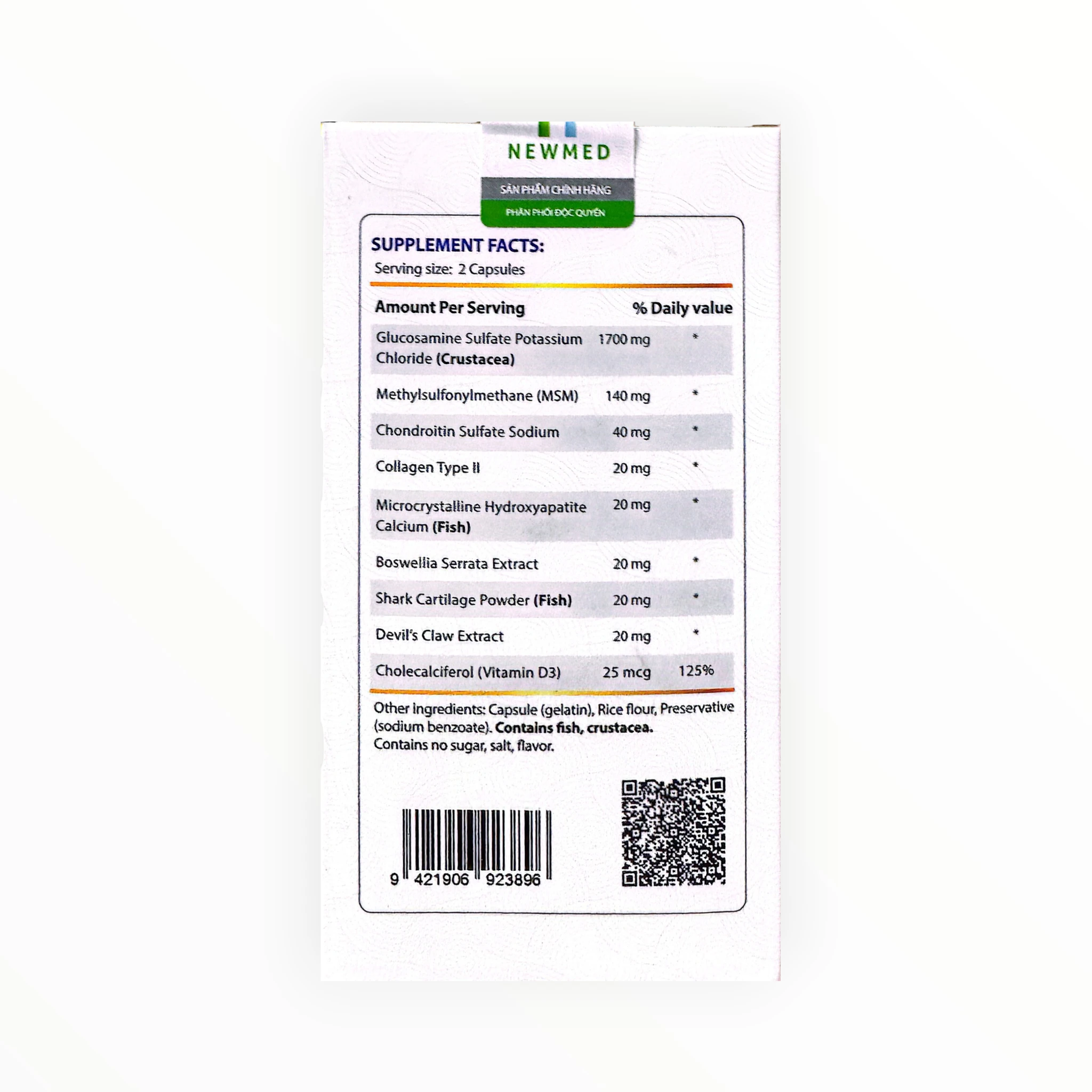 Viên nang cứng Foros UltraHealth hỗ trợ sụn khớp, giảm đau khớp, thoái hóa khớp (Hộp 60 viên) 3 Foros UltraHealth - hộp 3