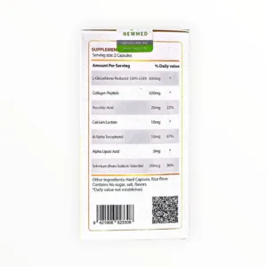 Viên nang cứng Gensi Ultra Health L-Glutathione 800mg, Collagen 320mg hỗ trợ làm đẹp da, chống oxy hóa (Hộp 60 viên) - hộp 3