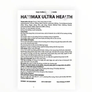 Haximax UltraHealth - tờ hướng dẫn sử dụng 2