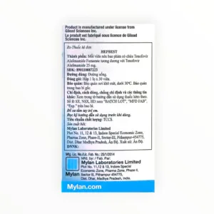 Thuốc HepBest Tenofovir Alafenamide 25mg điều trị viêm gan B mạn tính (Hộp 1 lọ 30 viên) - hộp 2