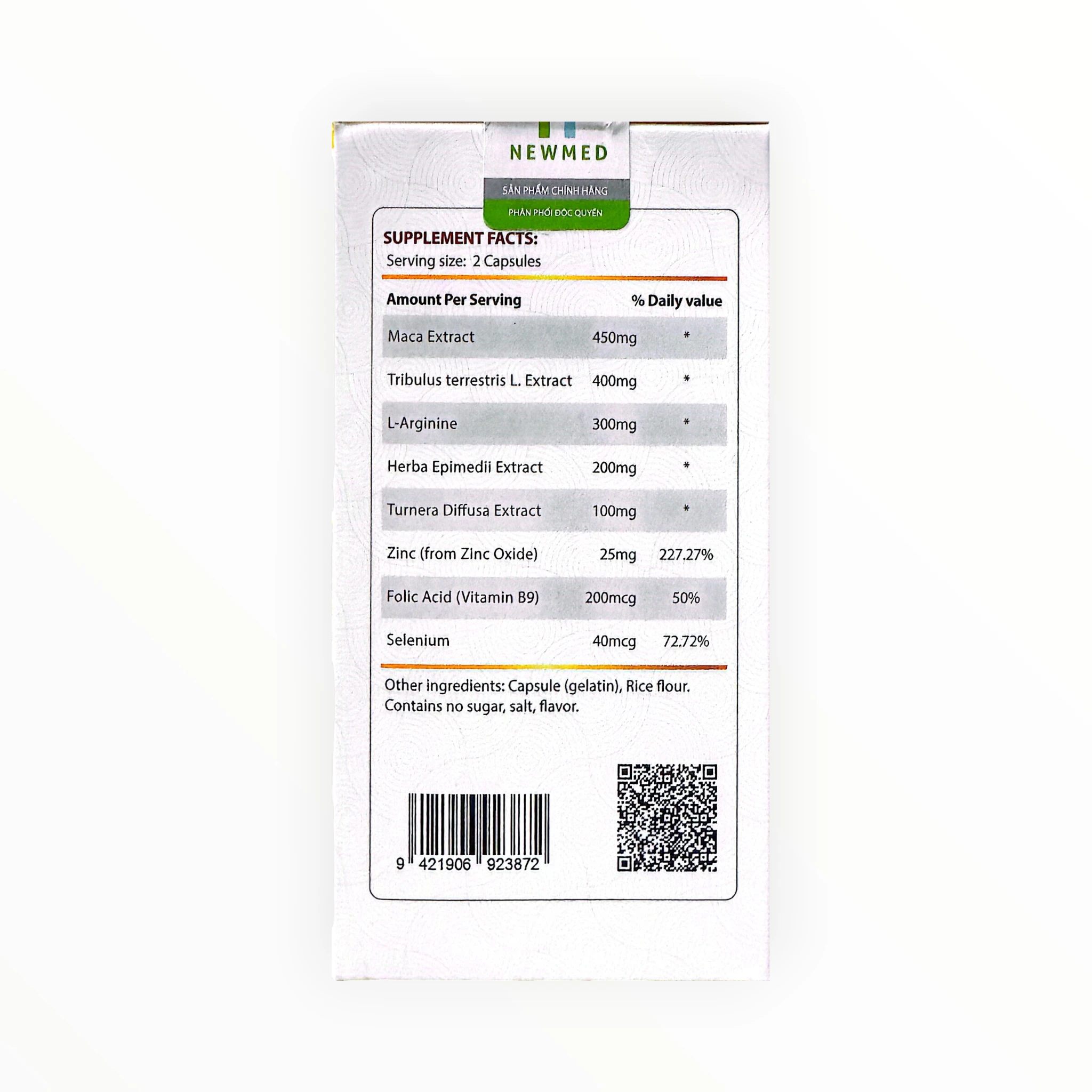 Viên nang cứng Hitman UltraHealth Maca 450mg, Bạch tật lê 400mg hỗ trợ tăng cường sinh lý nam giới (Hộp 60 viên) 2 Viên nang cứng Hitman UltraHealth Maca 450mg, Bạch tật lê 400mg hỗ trợ tăng cường sinh lý nam giới (Hộp 60 viên) - hộp 2