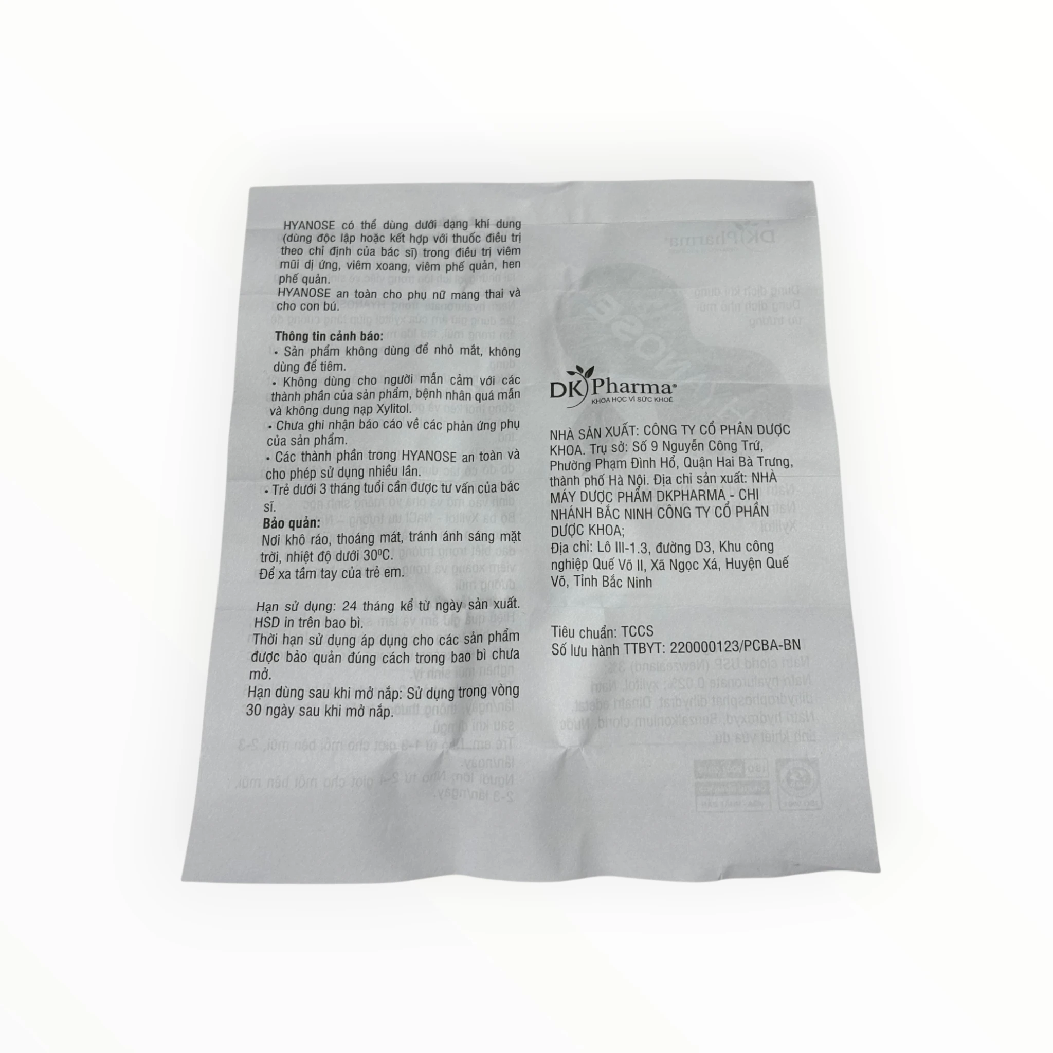 Dung dịch khí dung Hyanose hỗ trợ vệ sinh, dưỡng ẩm mũi (Lọ 8 ml) 5 hyanose 5