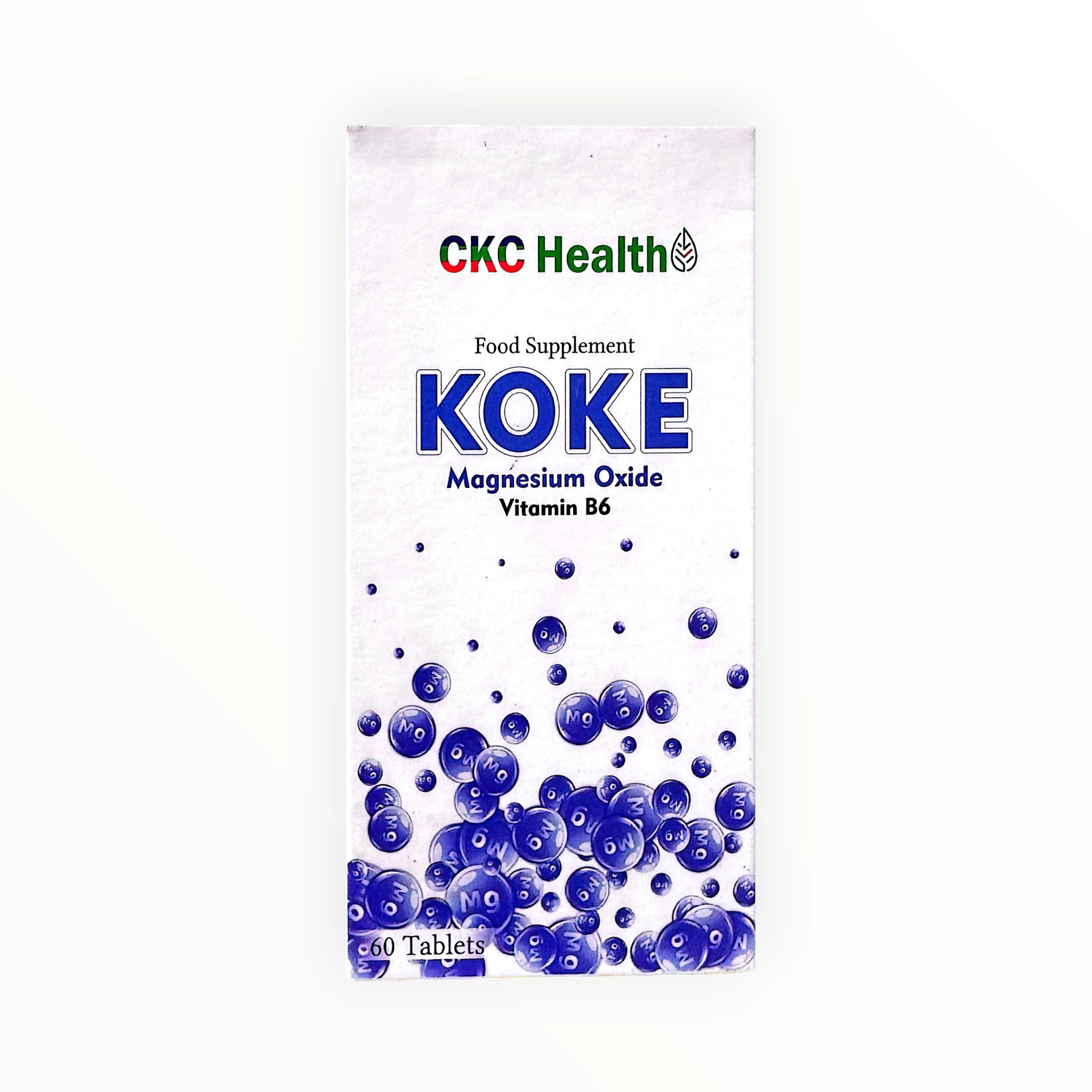 Viên uống Koke CKC Health Magie oxit 500mg, Vitamin B6, D3 hỗ trợ cải thiện tình trạng căng thẳng (Hộp 60 viên) 1 Viên uống Koke CKC Health Magie oxit 500mg, Vitamin B6, D3 hỗ trợ cải thiện tình trạng căng thẳng (Hộp 60 viên) - hộp 1