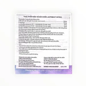 Viên nang Lactobact Intima chiết xuất nam việt quất 200mg, D-mannose 100mg cùng 2 lợi khuẩn cho nữ giới (Hộp 30 viên) - hộp 2