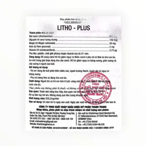 Viên nang Litho Plus hỗ trợ bổ sung canxi, giảm loãng xương (Hộp 60 viên) 13 Litho Plus Sanct Bernhard - hộp 7
