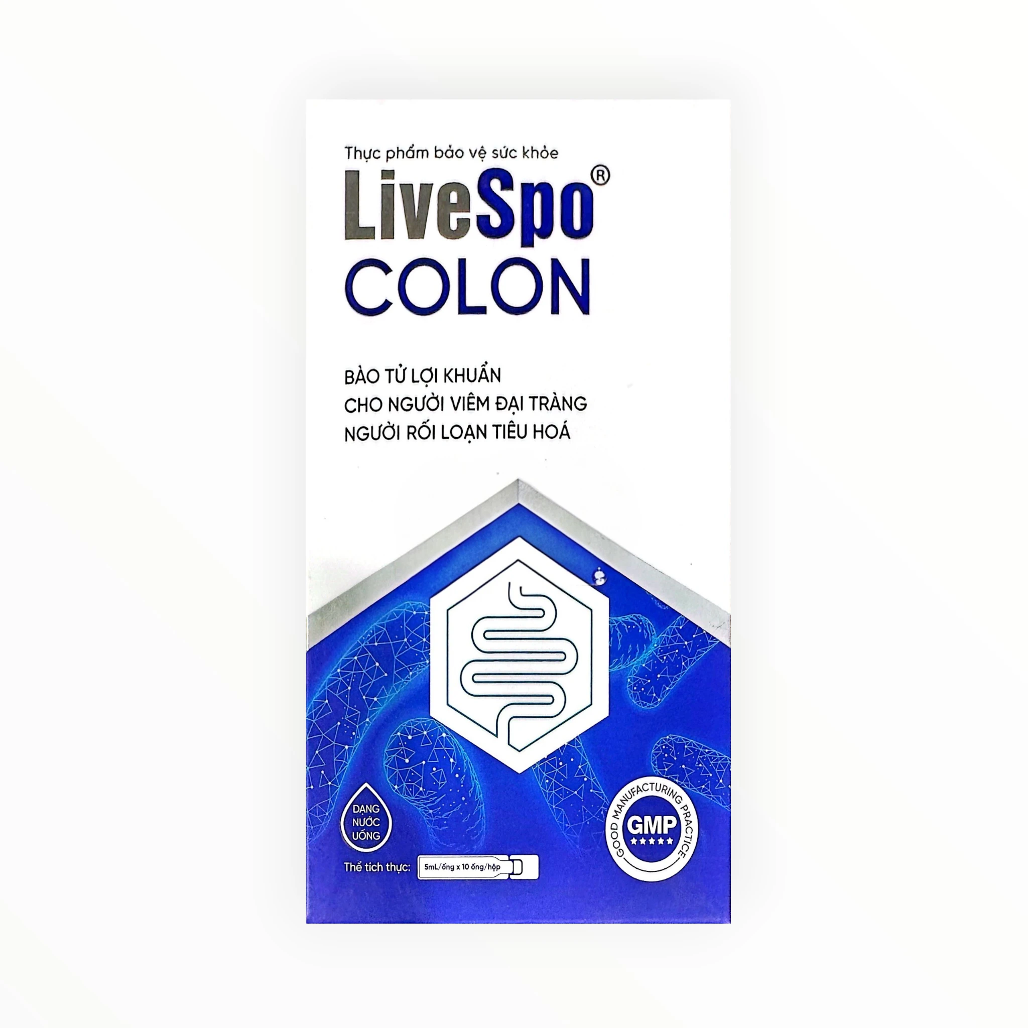Dung dịch uống LiveSpo Colon giảm viêm đại tràng, táo bón, tiêu chảy (Hộp 10 ống x 5ml) 1 LiveSpo Colon - hộp 1