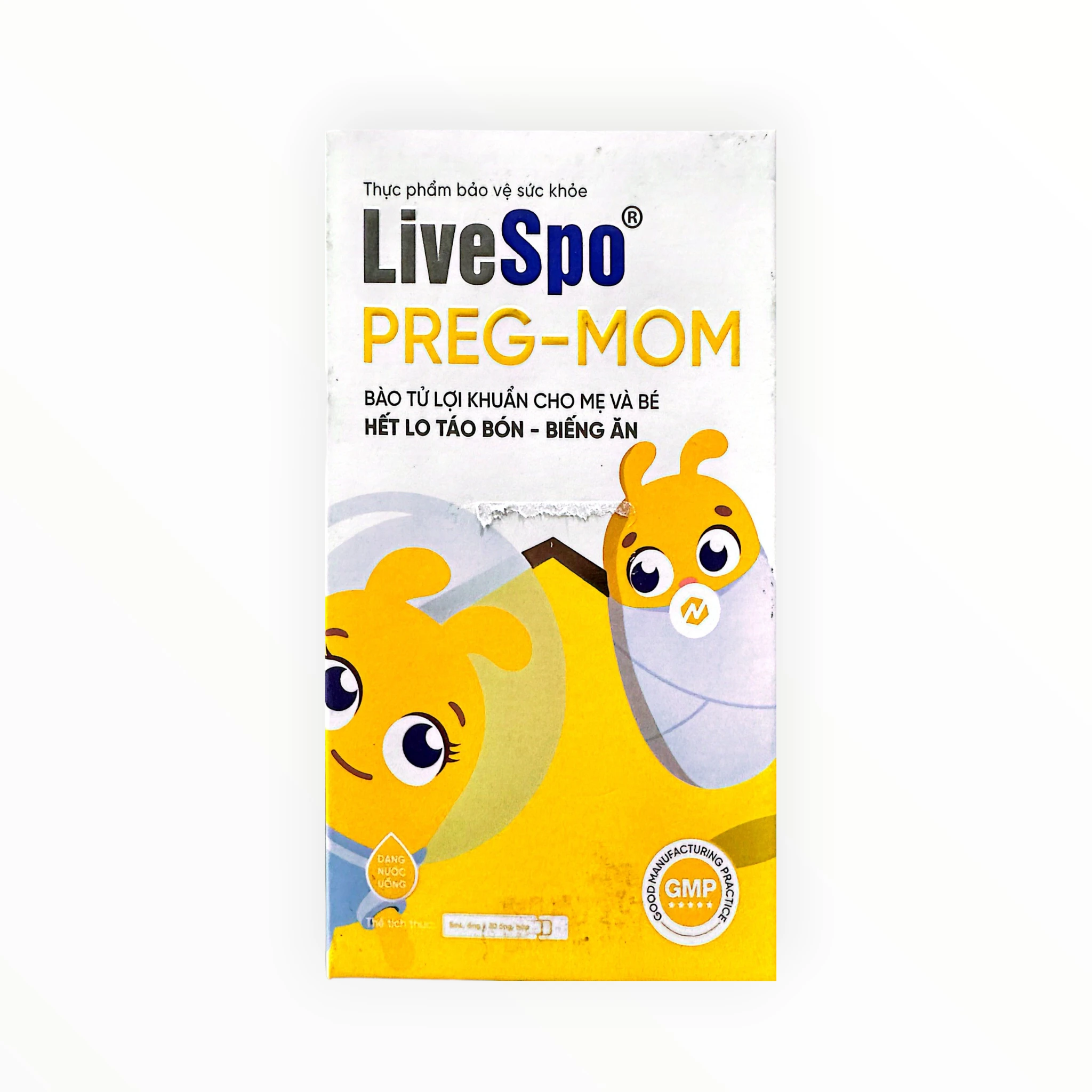 Dung dịch uống LiveSpo Preg-Mom giảm táo bón, tiêu chảy, rối loạn tiêu hóa (Hộp ống 5ml) 1 LiveSpo Preg-Mom - hộp 1