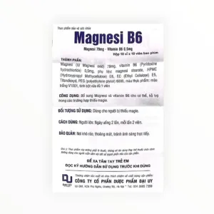 Magnesi B6 Đại Uy - tờ hướng dẫn sử dụng 1