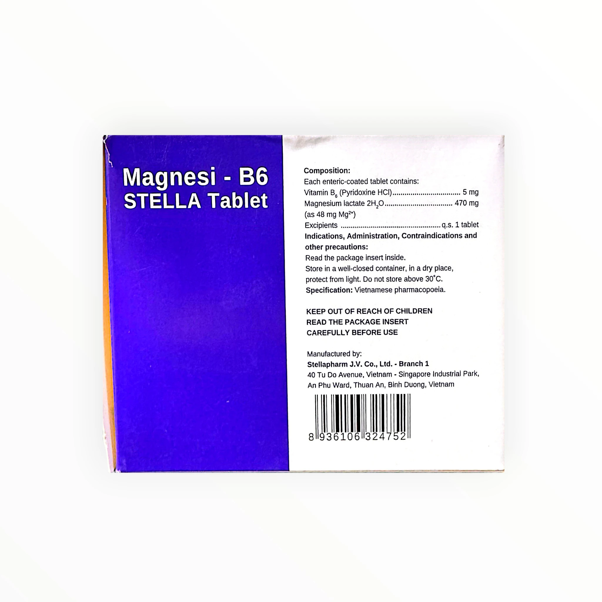 Magnesi-B6 Stella - Thuốc điều trị hạ Magnesium huyết 2 Magnesi-B6 Stella - Thuốc điều trị hạ Magnesium huyết - hộp 2