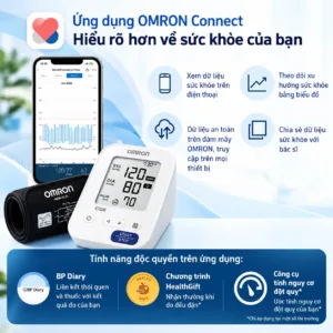 Máy đo huyết áp bắp tay Omron HEM-7156T kết nối Bluetooth - thiết bị 4