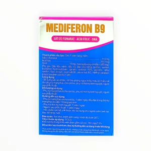 Viên nang mềm Mediferon B9 Sắt (II) Fumarat, Acid Folic, DHA bổ sung sắt cho bà bầu (Hộp 10 vỉ x 10 viên) - hộp 2