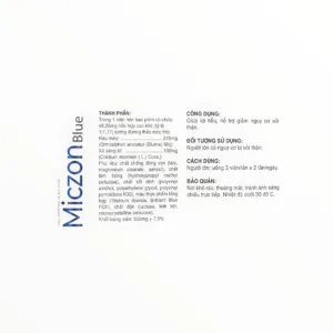 Viên nén bao phim Miczon Blue Râu mèo 275mg, Xà sàng tử 100mg giúp lợi tiểu, hỗ trợ giảm nguy cơ sỏi thận (Hộp 100 viên) - hộp 2