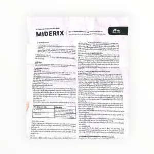 Thuốc giảm đau giãn cơ Miderix Methocarbamol 380mg Paracetamol 300mg điều trị đau do co thắt cơ trong rối loạn cơ xương cấp tính (Hộp 4 vỉ x 15 viên) - tờ hướng dẫn sử dụng 1
