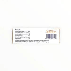 Thuốc Mộc Hoa Trắng-HT điều trị đau bụng, tiêu chảy, viêm đại tràng do lỵ amip (Hộp 10 vỉ x 10 viên) 6 Mộc Hoa Trắng-HT - hộp 3