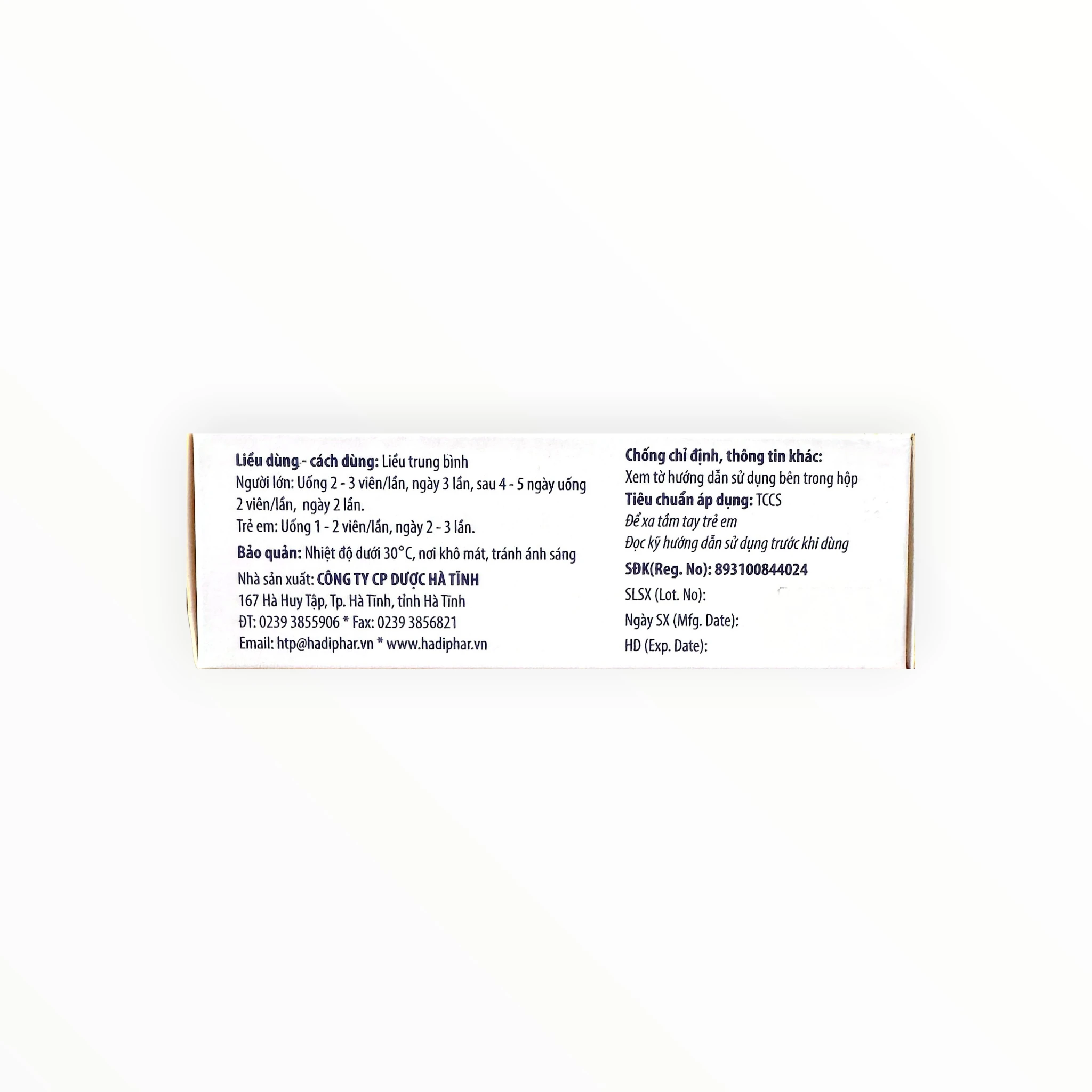 Thuốc Mộc Hoa Trắng-HT điều trị đau bụng, tiêu chảy, viêm đại tràng do lỵ amip (Hộp 10 vỉ x 10 viên) 4 Mộc Hoa Trắng-HT - hộp 4