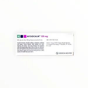 Thuốc Mydocalm 150 Tolperisone HCl 150mg điều trị co cứng cơ sau đột quỵ ở người lớn (Hộp 3 vỉ x 10 viên) - hộp 2