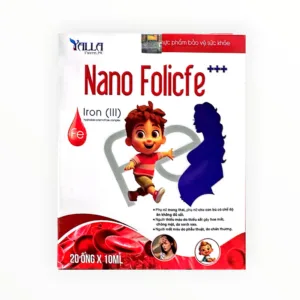 Ống uống Nano Folicfe Sắt (III) hydroxyd polymaltose 60mg, Acid folic 200mcg hỗ trợ tạo máu (Hộp 20 ống x 10ml) - hộp 1