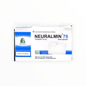 Thuốc Neuralmin 75 Pregabalin 75mg điều trị đau thần kinh, hỗ trợ động kinh, rối loạn lo âu lan tỏa, đau cơ xơ hóa (Hộp 2 vỉ x 14 viên nang cứng) - hộp 1