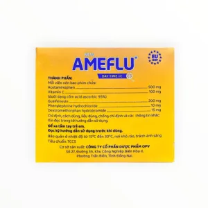 Thuốc viên nén New Ameflu Day Time +C Acetaminophen 500mg Vitamin C 100mg Guaifenesin 200mg Phenylephrine 10mg Dextromethorphan 15mg trị cảm cúm bổ sung Vitamin C (Hộp 2 túi x 5 vỉ x 10 viên) - hộp 2