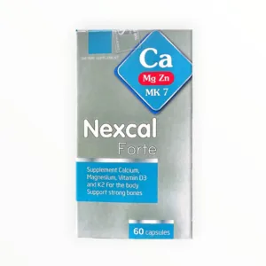 Viên uống Nexcal Forte bổ sung Canxi 400mg, Magie, Kẽm, Vitamin D3, K2 (MK-7) giúp xương chắc khỏe (Hộp 60 viên) - hộp 1