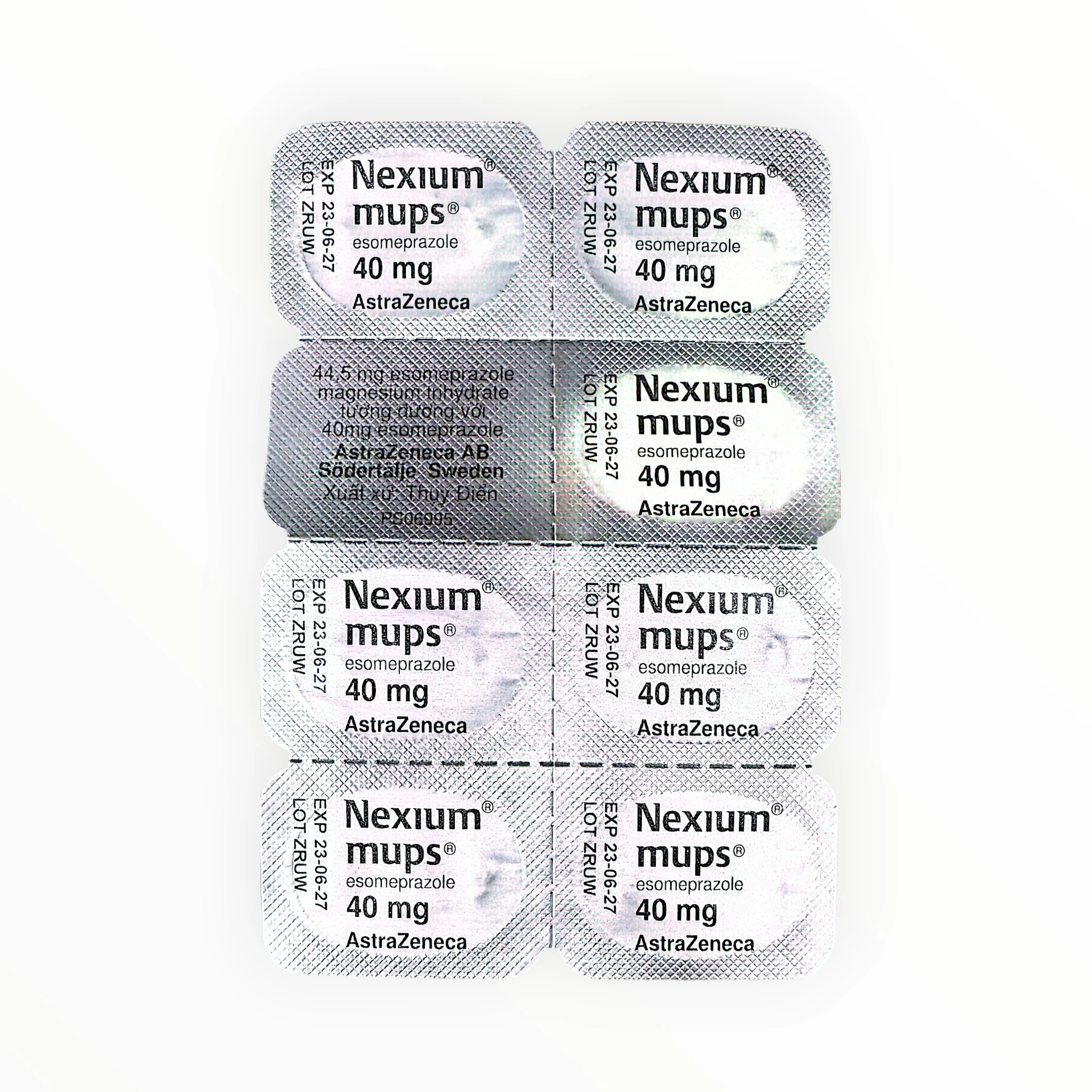 Thuốc Nexium Mups 40mg Esomeprazole điều trị viêm thực quản do trào ngược (Hộp 2 vỉ x 7 viên) 4 Nexium mups - vỉ 1