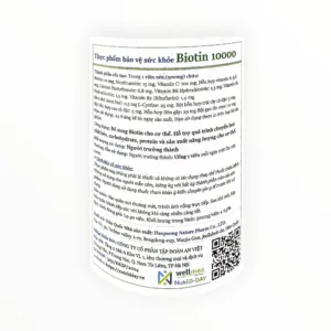 Viên nén Nutri D-DAY Biotin 10000 Biotin 10mg, Vitamin C 100mg hỗ trợ chuyển hóa năng lượng (Lọ 90 viên) - lọ 2