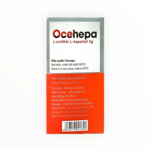 Thuốc Ocehepa 3g L-ornithin L-aspartat điều trị rối loạn chức năng gan, tăng amoniac máu (NSX VCP JSC, Hộp 14 gói x 5g) - hộp 3