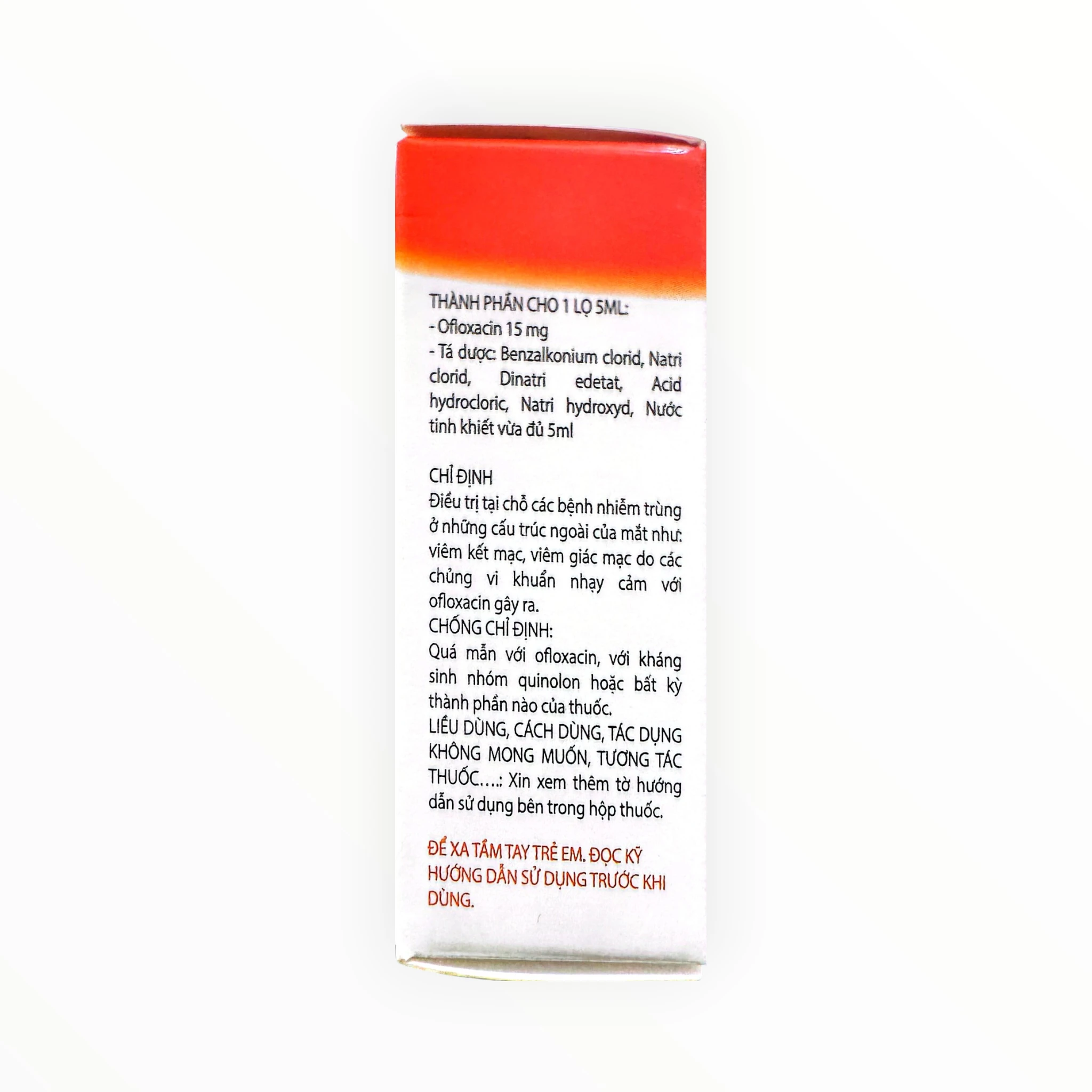 Thuốc nhỏ mắt Ofxacin Ofloxacin 0,3% điều trị viêm kết mạc, viêm loét giác mạc do vi khuẩn (Hộp 1 lọ 5ml) 2 Thuốc nhỏ mắt Ofxacin Ofloxacin 0,3% điều trị viêm kết mạc, viêm loét giác mạc do vi khuẩn (Hộp 1 lọ 5ml) - hộp 2