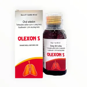 Dung dịch uống Olexon S Terbutalin, Guaifenesin trị ho có đờm, ho do co thắt phế quản (Hộp 1 lọ 90ml) 8 olexon s 4 1