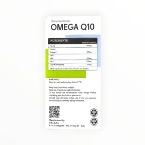 Viên nang mềm Omega Q10 O.F.I Omega-3 600mg, CoQ10 100mg hỗ trợ chống oxy hóa, tốt cho mắt, não, tim mạch (Hộp 30 viên) - hộp 2