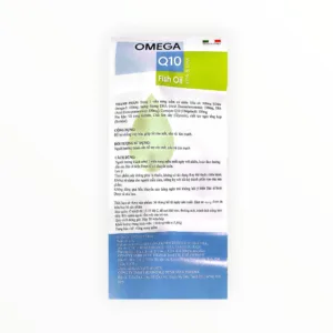 Viên nang mềm Omega Q10 O.F.I Omega-3 600mg, CoQ10 100mg hỗ trợ chống oxy hóa, tốt cho mắt, não, tim mạch (Hộp 30 viên) 9 Viên nang mềm Omega Q10 O.F.I Omega-3 600mg, CoQ10 100mg hỗ trợ chống oxy hóa, tốt cho mắt, não, tim mạch (Hộp 30 viên) - tờ hướng dẫn sử dụng 1