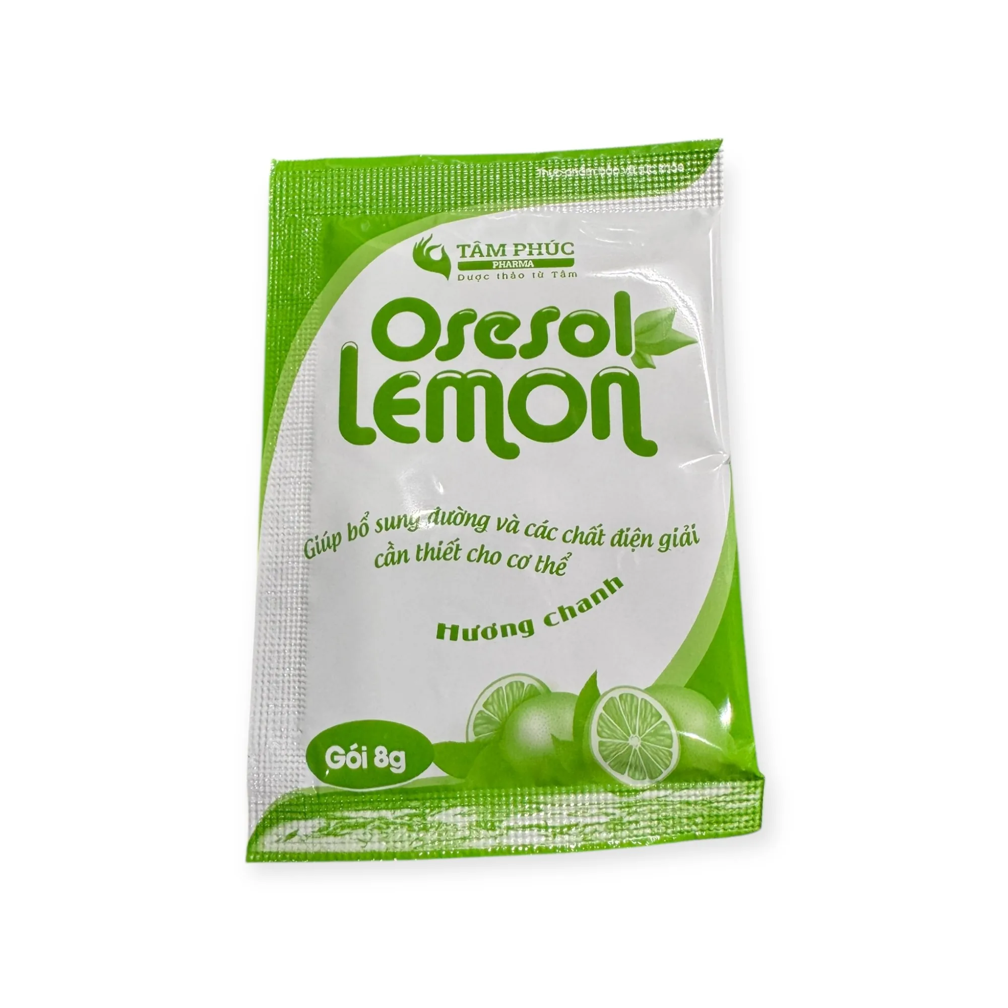 Bột pha uống Oresol Lemon Tâm Phúc hương chanh bổ sung đường và điện giải cho người tiêu chảy, sốt cao, nôn mửa, ra nhiều mồ hôi (Hộp 25 gói x 8g) 5 oresol lemon 5