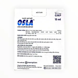 Thuốc Osla nhỏ mắt giảm mỏi mắt, ngứa mắt, khô rát mắt (Hộp 1 lọ 15ml) - hộp 2